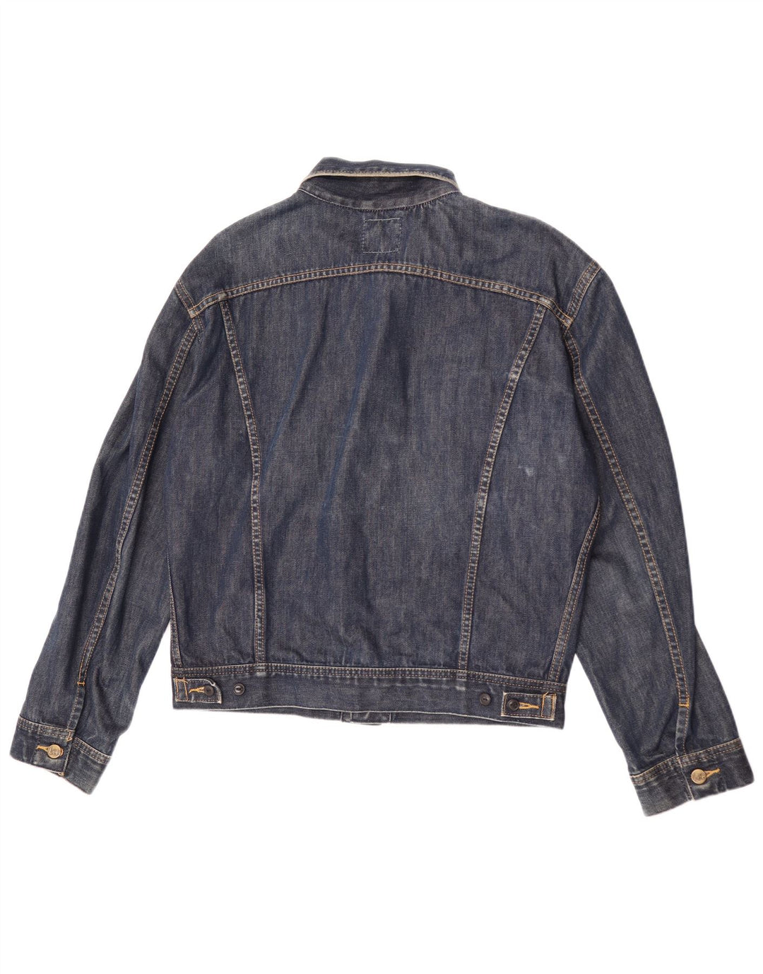 Lee Herren Jeansjacke UK 40 Große marineblaue Baumwolle