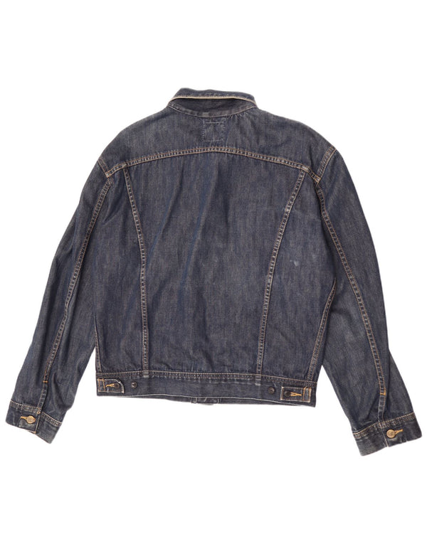 Lee Herren Jeansjacke UK 40 Große marineblaue Baumwolle