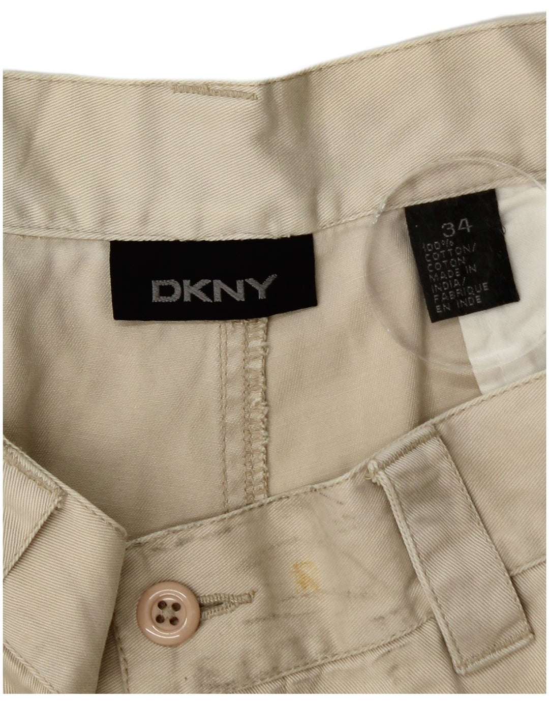 Dkny Herren Cargo-Shorts W34 Large Beige Baumwolle