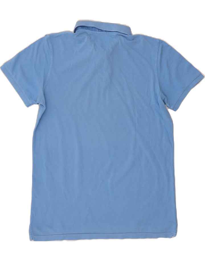 TOMMY HILFIGER Mens Polo Shirt 2XL Blue Cotton Vintage Tommy Hilfiger and Second-Hand Tommy Hilfiger from Messina Hembry 