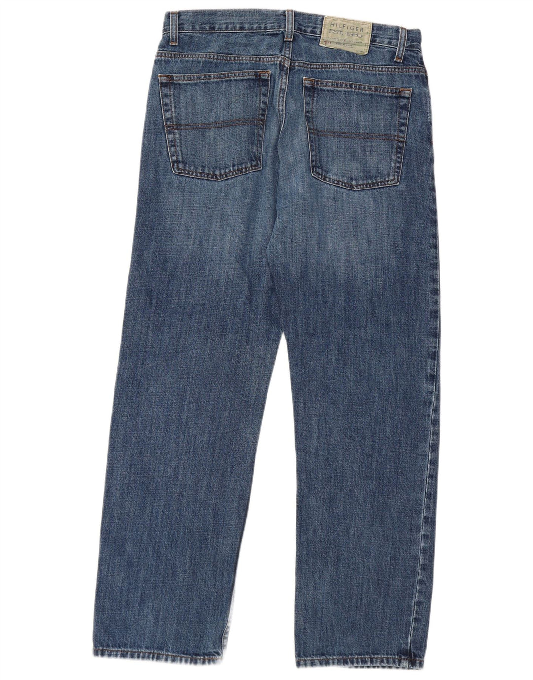 TOMMY HILFIGER Herren Straight Jeans W31 L30 Blaue Baumwolle