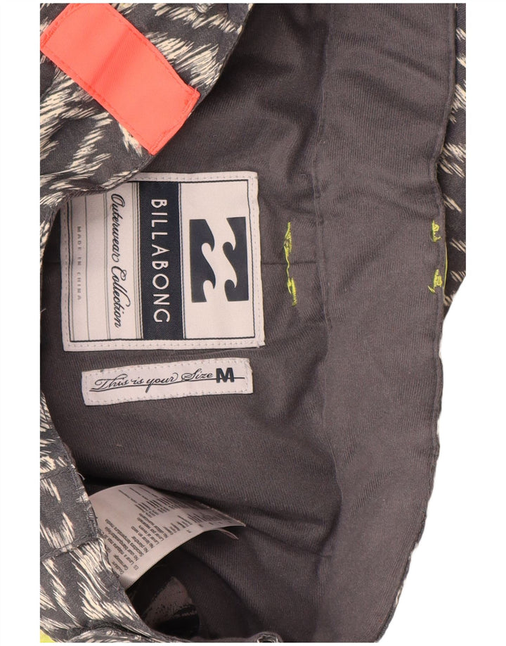 Billabong Damen Skihose UK 14 Mittelgraues geometrisches Polyester