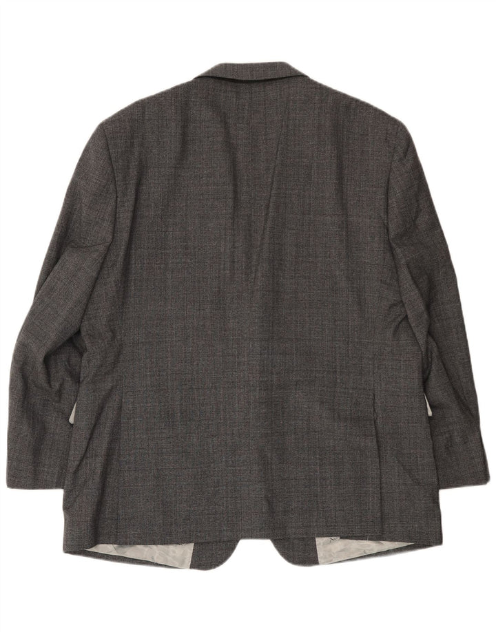 Aquascutum Herren-Blazer mit 2 Knöpfen, UK 46 3XL, graue Wolle