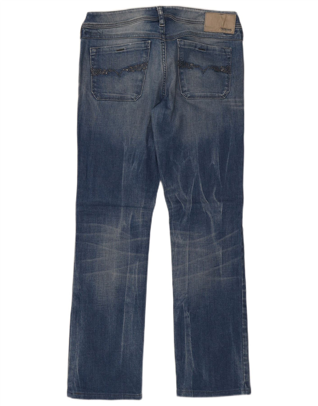 Diesel Damen Lowky Straight Jeans W31 L29 Blaue Baumwolle