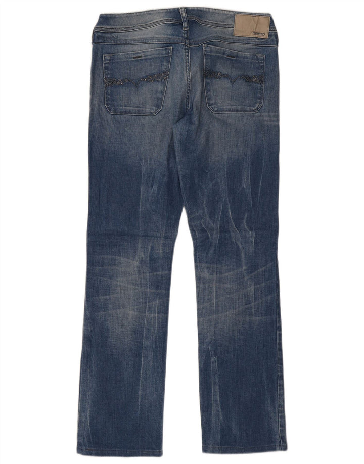 Diesel Damen Lowky Straight Jeans W31 L29 Blaue Baumwolle