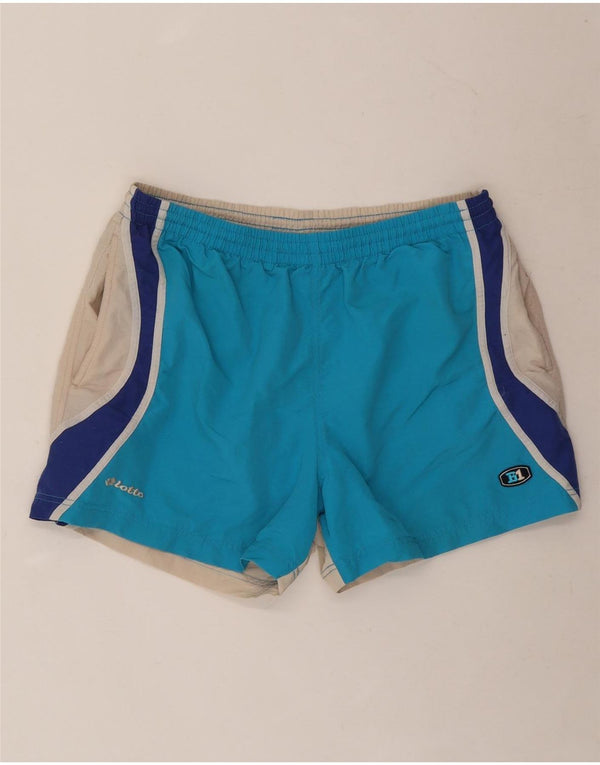 LOTTO Herren-Sportshorts UK 44/46 2XL Blaues Colourblock-Nylon