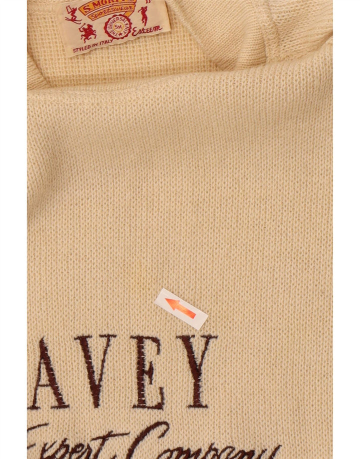 S.Moritz Herren Rollkragenpullover mit grafischem Rollkragen, Größe L, Beige