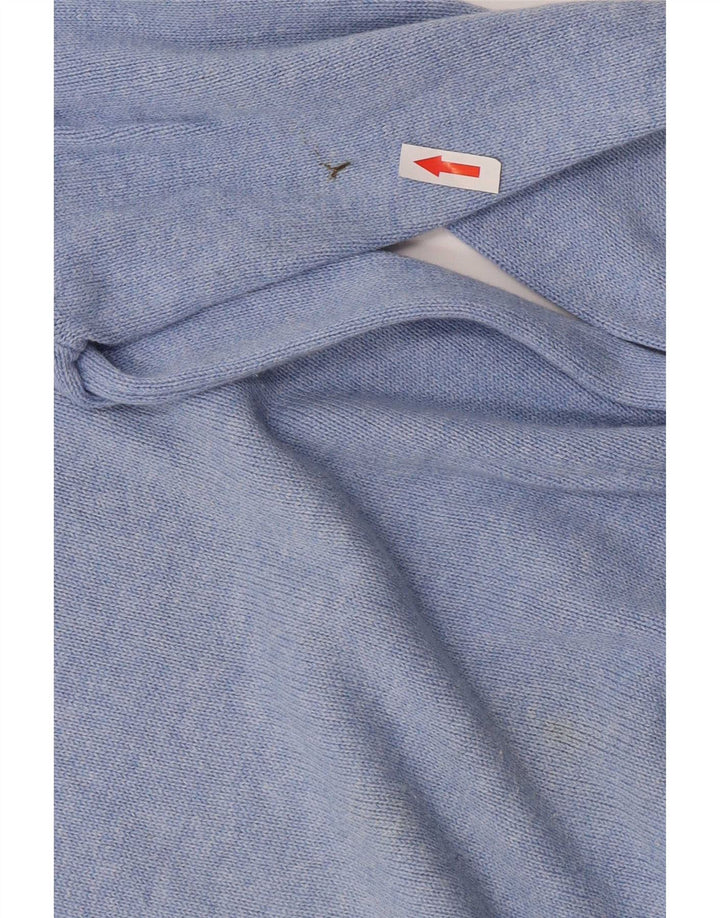 Marks & Spencer Herren-Pullover mit V-Ausschnitt, Größe S, blaue Baumwolle