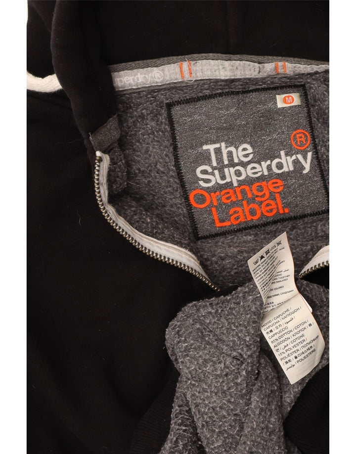 SUPERDRY Herren-Kapuzenpullover mit Reißverschluss, Mittelschwarz, Baumwolle