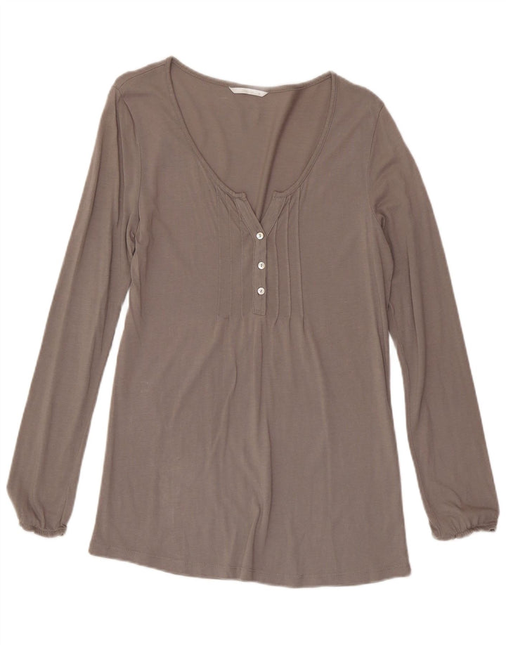 Carrera Damen Top Langarm UK 12 Mittelgraue Baumwolle