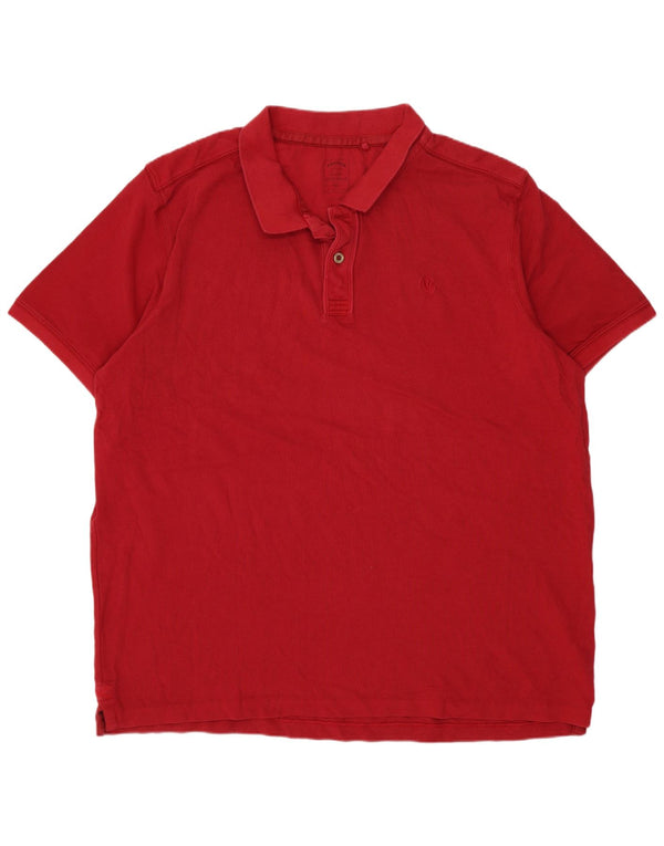Fat Face Herren Poloshirt 2XL Rot Baumwolle