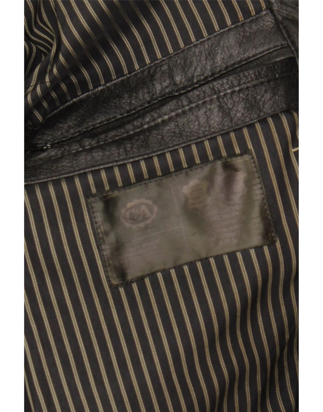 C & A Herren Lederjacke EU 54 2XL Schwarzes Leder