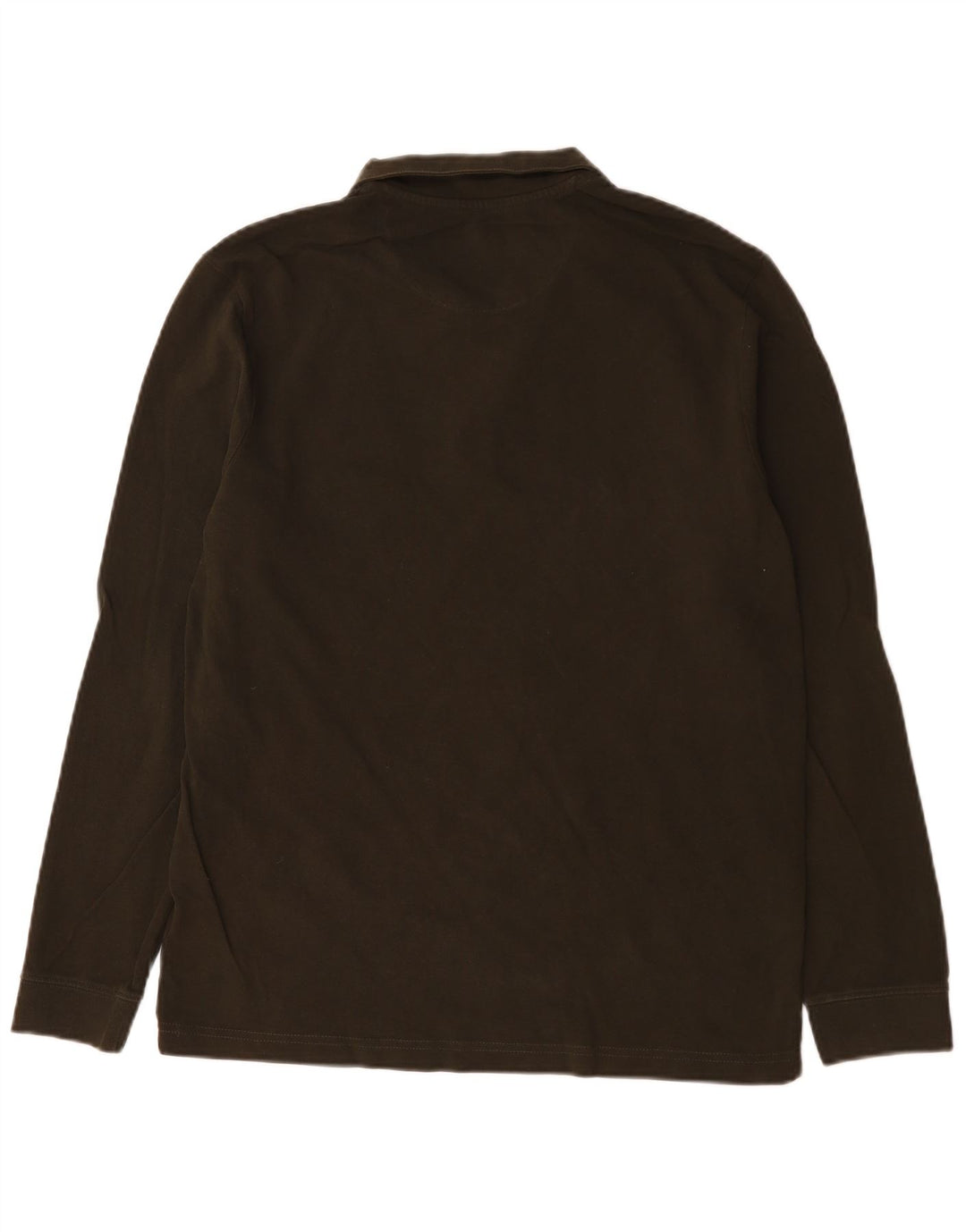 Farah Herren-Langarm-Poloshirt, große Khaki-Baumwolle