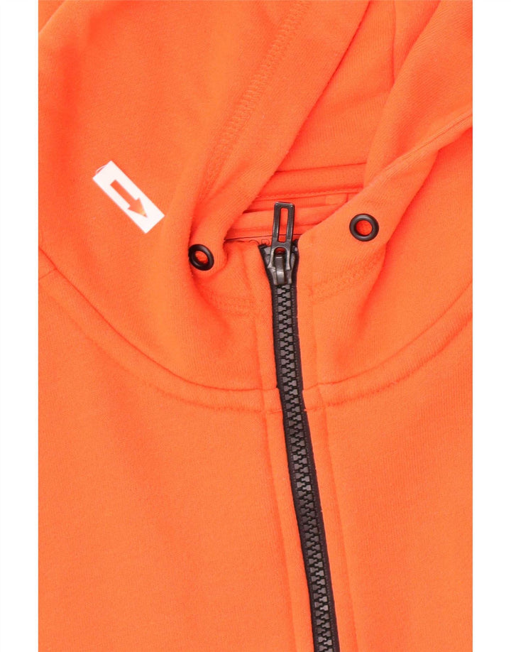 Adidas Herren-Kapuzenpullover mit Reißverschluss, Mittelorange, Polyester