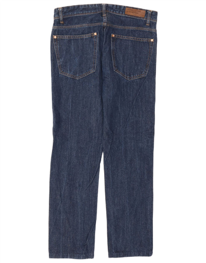 Benetton Herren Straight Jeans W32 L29 Blau