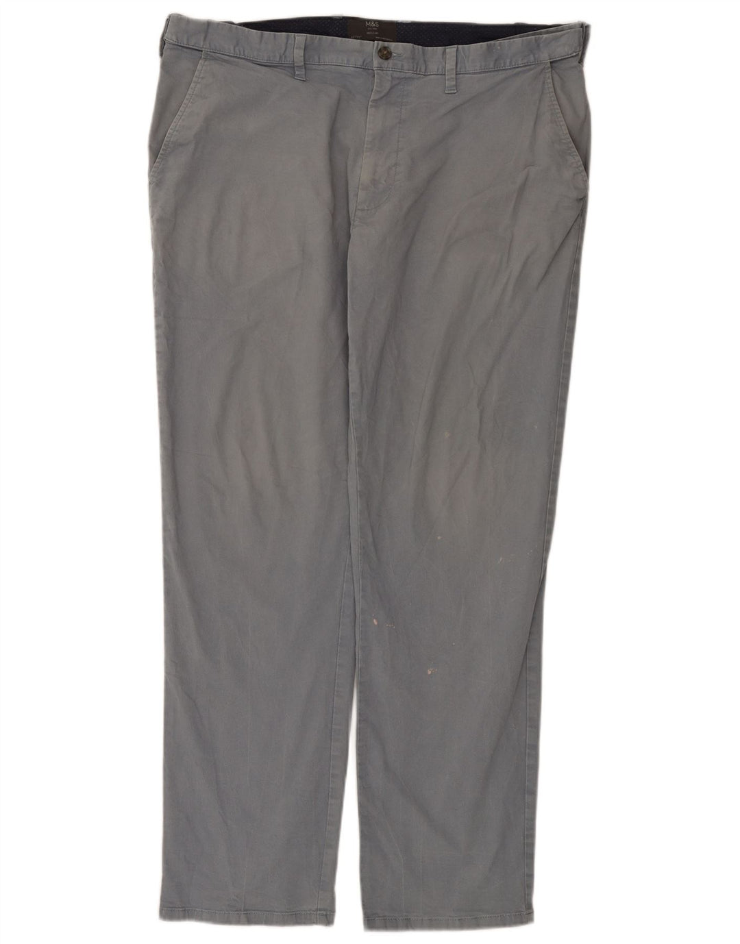 Marks & Spencer Herren-Chinohose, normal, W40, L33, Grau, Baumwolle