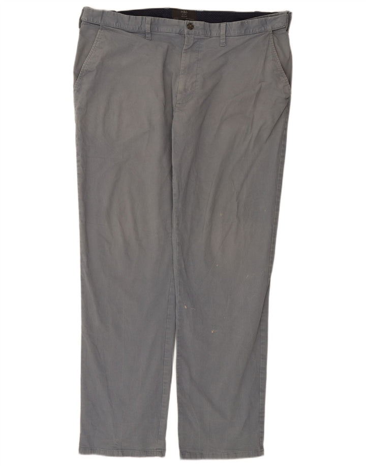Marks & Spencer Herren-Chinohose, normal, W40, L33, Grau, Baumwolle