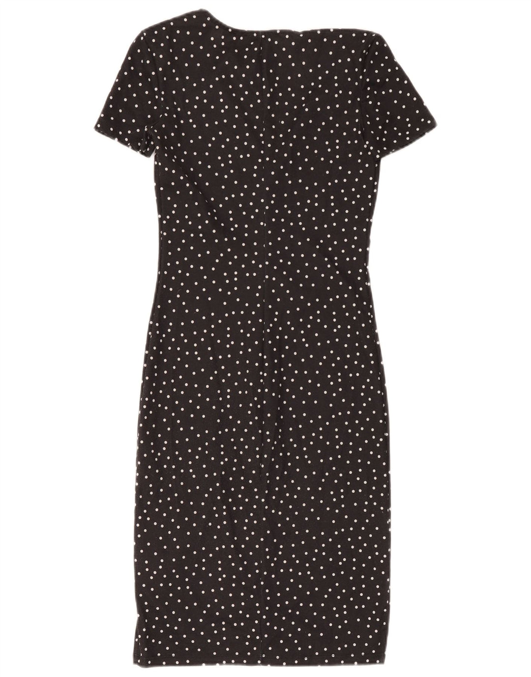 Zara Damen Etuikleid UK 8 Small Schwarz gepunktetes Polyester