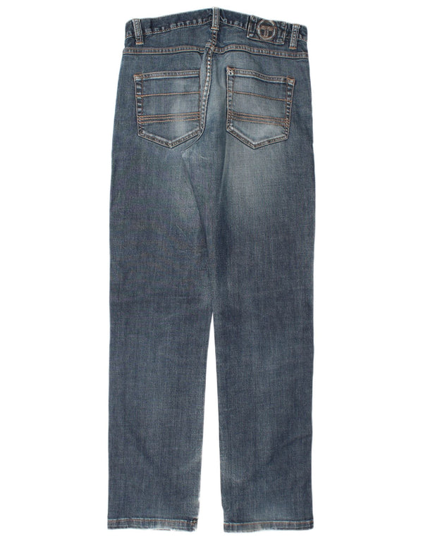 SERGIO TACCHINI Herren Straight Jeans W34 L34 Blaue Baumwolle