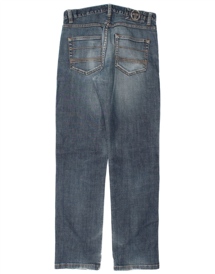 SERGIO TACCHINI Herren Straight Jeans W34 L34 Blaue Baumwolle
