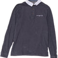 JULES Mens Long Sleeve Polo Shirt Medium Navy Blue Cotton Vintage Jules and Second-Hand Jules from Messina Hembry 