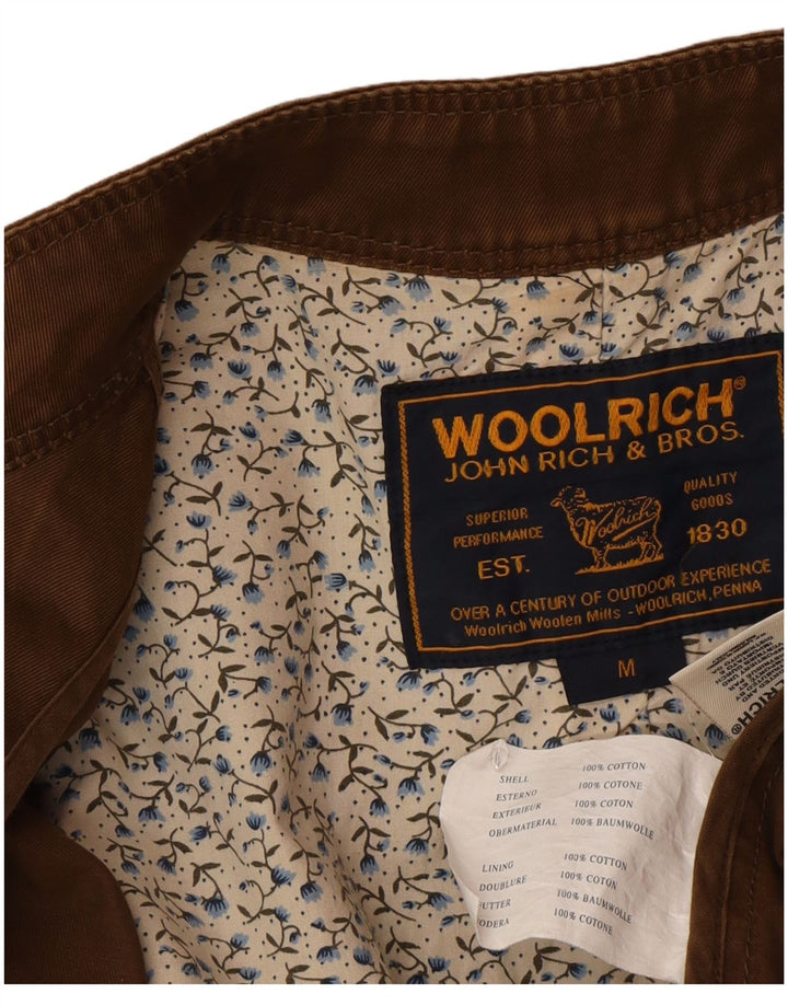 Woolrich Damen Militärjacke UK 12 Mittelbraune Baumwolle