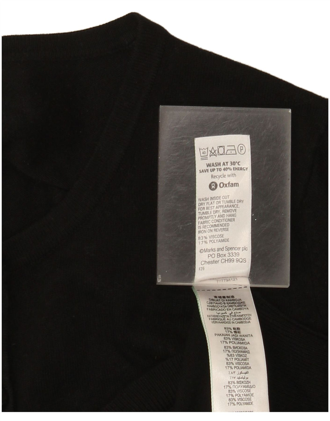 Marks & Spencer Damen-Cardigan-Pullover UK 16 Große schwarze Viskose