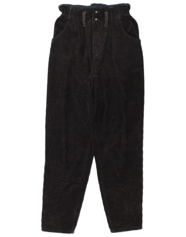 Vintage Damen Tapered Cordhose W29 L28 Schwarze Baumwolle