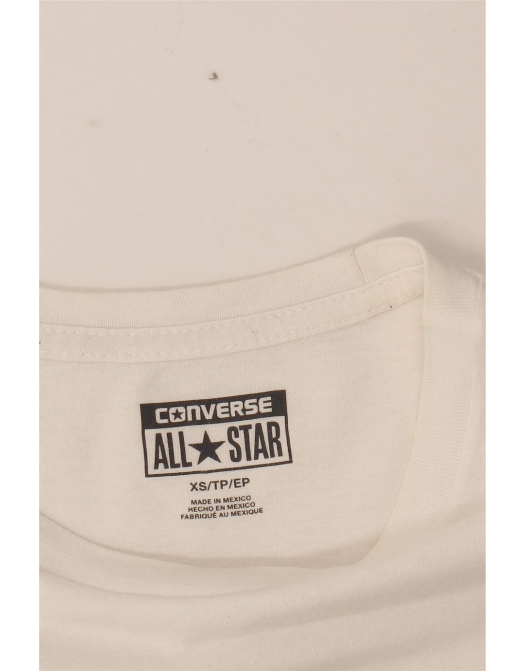 CONVERSE Mens Graphic T-Shirt Top XS White Cotton Vintage Converse and Second-Hand Converse from Messina Hembry 