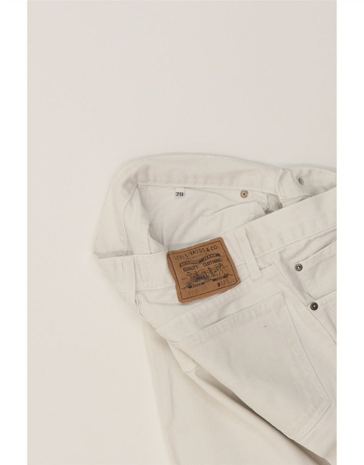LEVI'S Womens Straight Jeans W29 L28  White Cotton Vintage Levi's and Second-Hand Levi's from Messina Hembry 