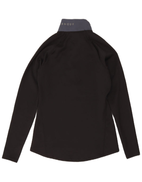 Under Armour Damen Graphic Pullover-Trainingsanzugoberteil UK 12 Medium Schwarz