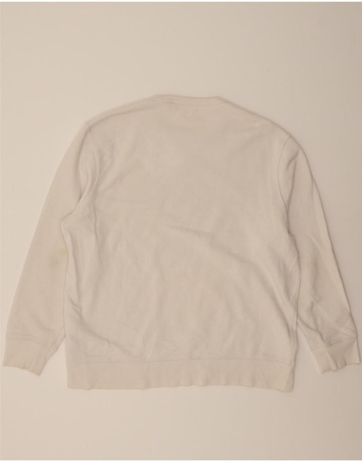 LEVI'S Womens Graphic Sweatshirt Jumper UK 18 XL White Cotton Vintage Levi's and Second-Hand Levi's from Messina Hembry 