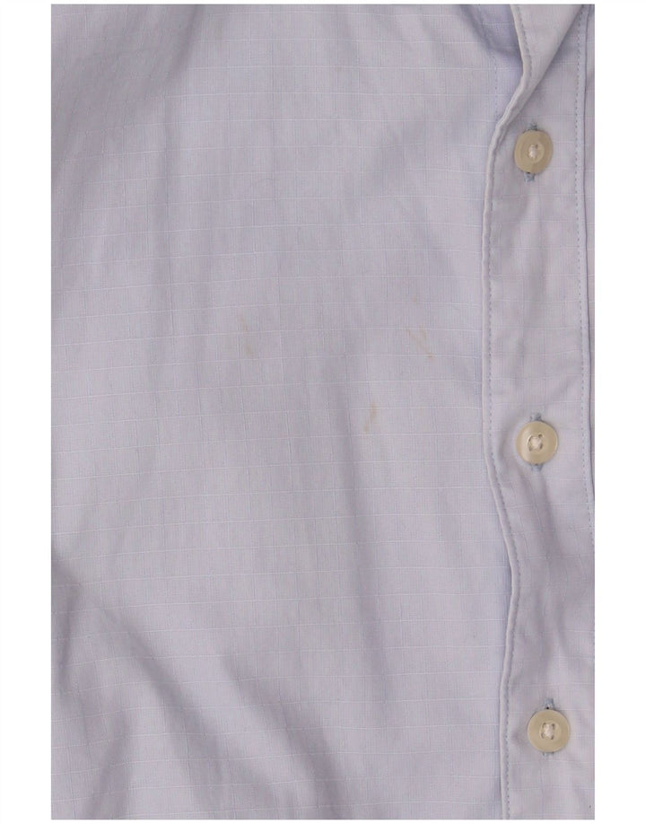Farah Herren-Hemd mit lässiger Passform, XL, blau kariert, Baumwolle