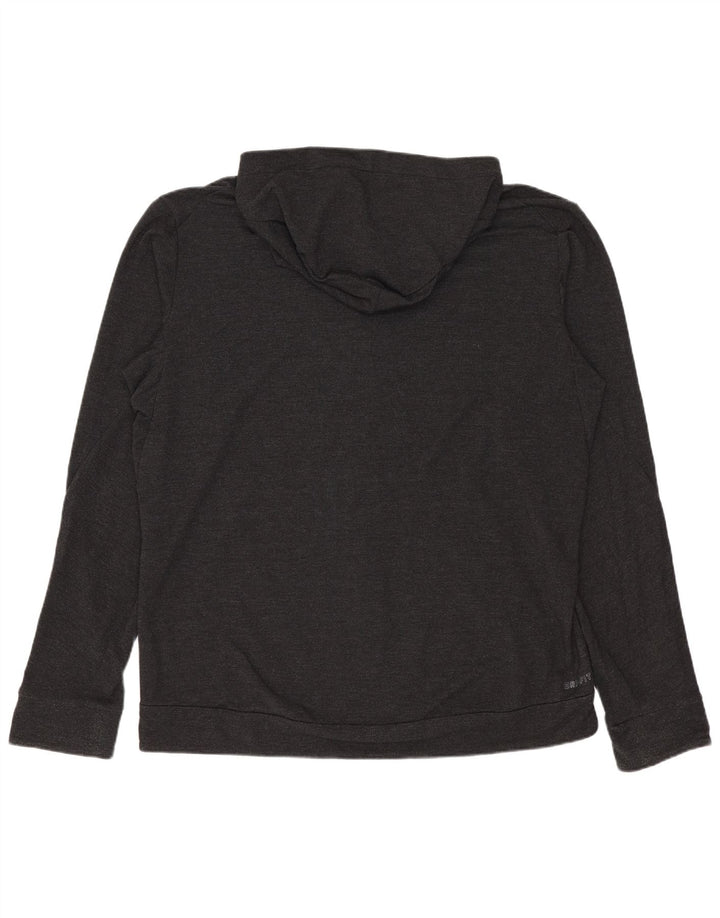 Nike Herren-Dri-Fit-Kapuzenpullover mit Reißverschluss, groß, graues Rayon