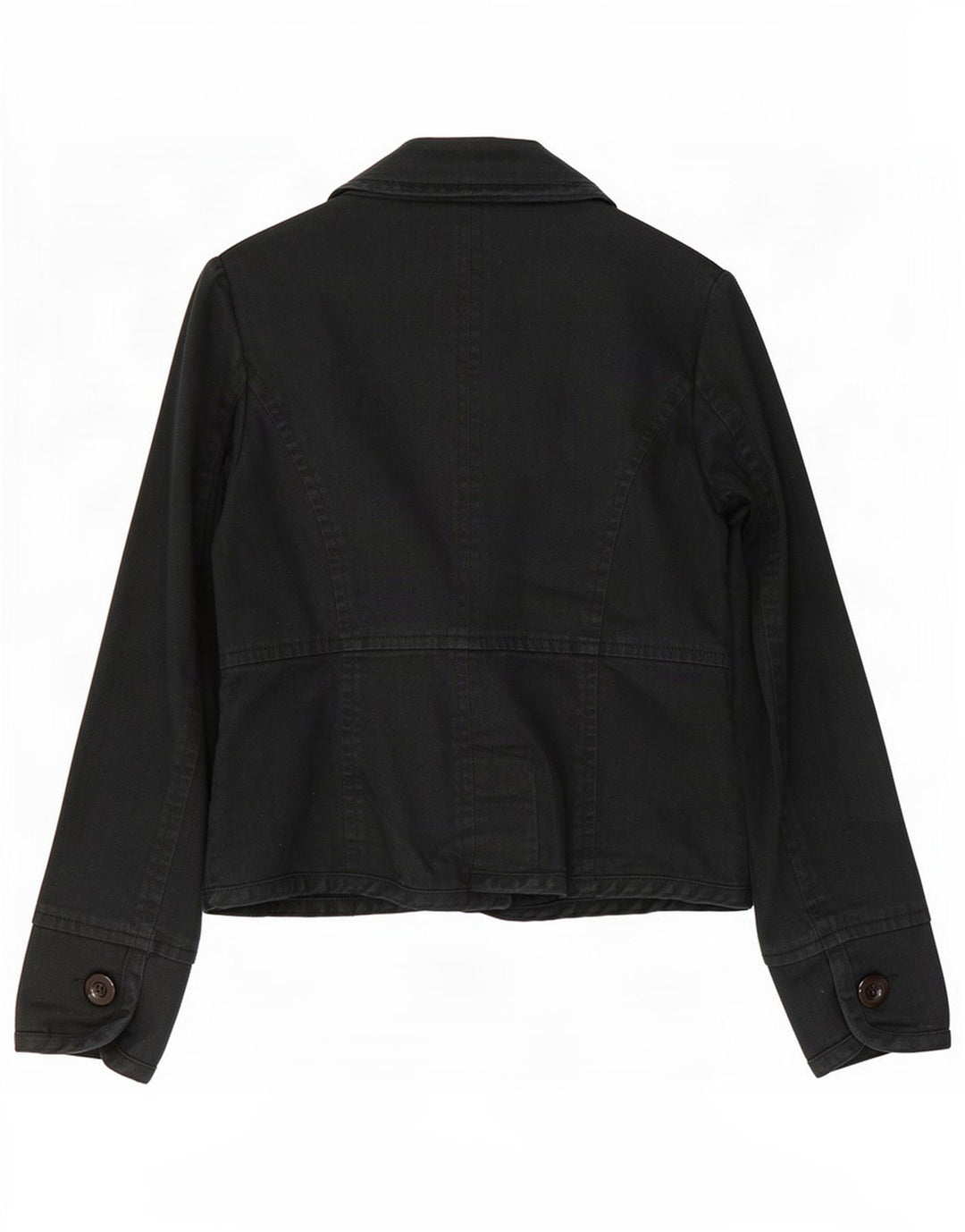 Monsoon Damen-Blazerjacke mit 1 Knopf, UK 16, Größe L, Schwarz, Baumwolle
