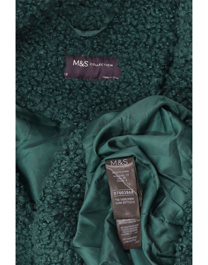 Marks & Spencer Damen Fleecemantel UK 12 Mittelgrün Polyester