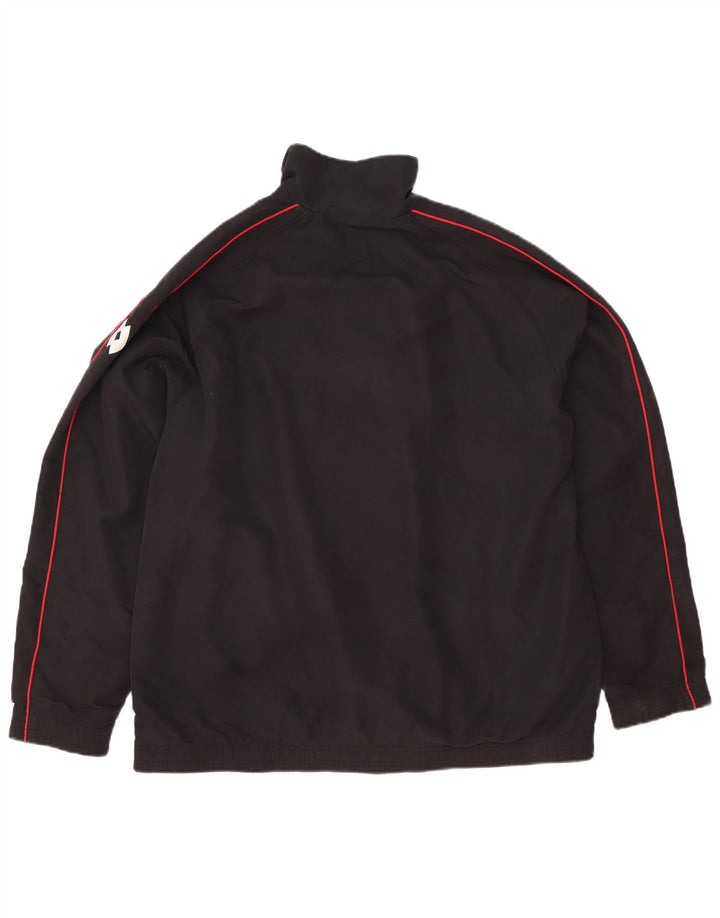 Lotto Herren-Trainingsanzug-Top-Jacke XL, schwarzes Polyester