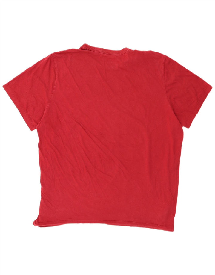 Nike Herren T-Shirt Top 2XL Burgund Baumwolle
