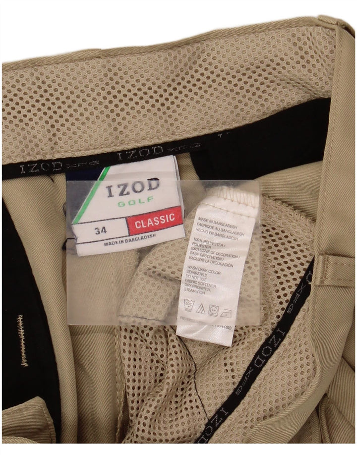 Izod Herren-Cargoshorts mit klassischer Passform, W34, groß, Khaki, Polyester