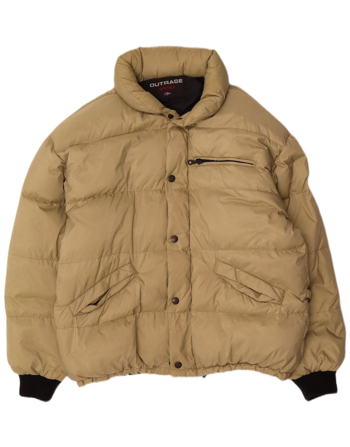 Outrage Herren Wattierte Jacke UK 42 XL Beige