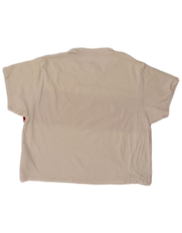 Levi's Damen-T-Shirt mit Grafik, UK 16, Größe L, weiße Baumwolle