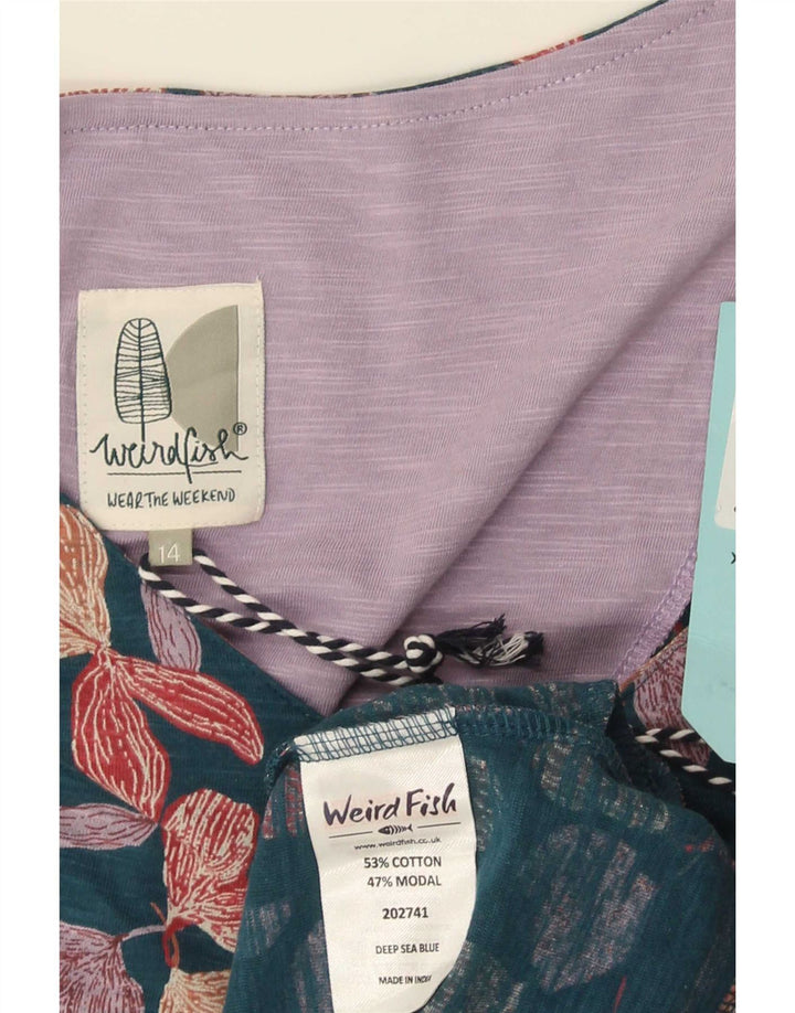Weird Fish Ärmelloses A-Linien-Kleid für Damen, Größe M, mehrfarbig, Blumenmuster