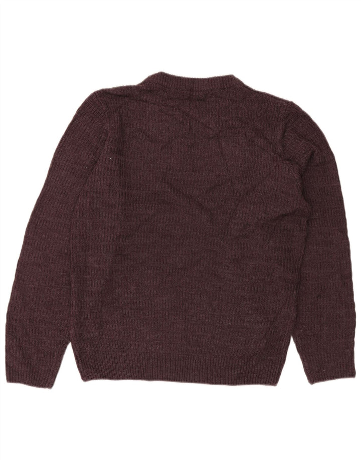 JAMES PRINGLE Herren-Pullover mit Rundhalsausschnitt, mittleres Burgunderrot, Acryl
