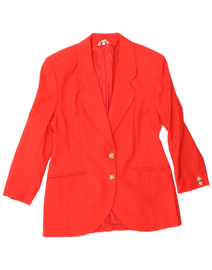 VINTAGE Damen 2-teiliges Rockset mit 2 Knöpfen IT 44 Medium W26 Rote Wolle