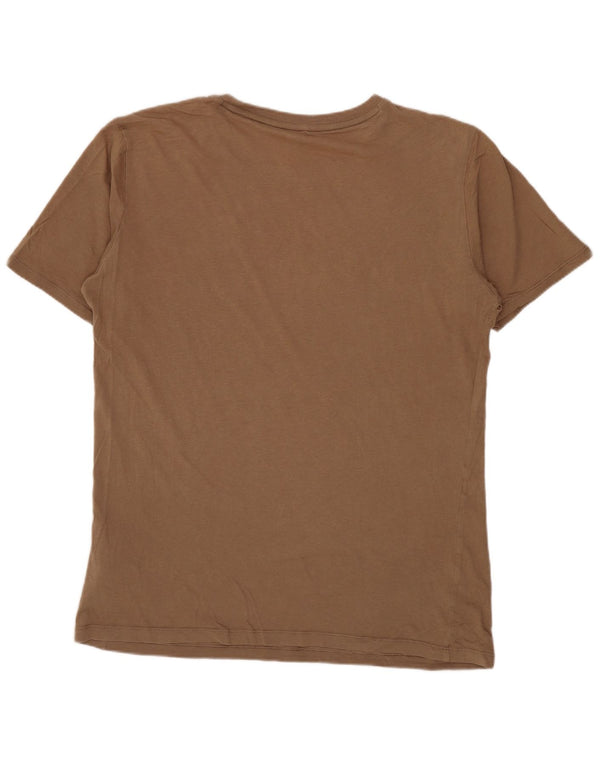 Puma Herren Grafik T-Shirt Top Small Braun Baumwolle