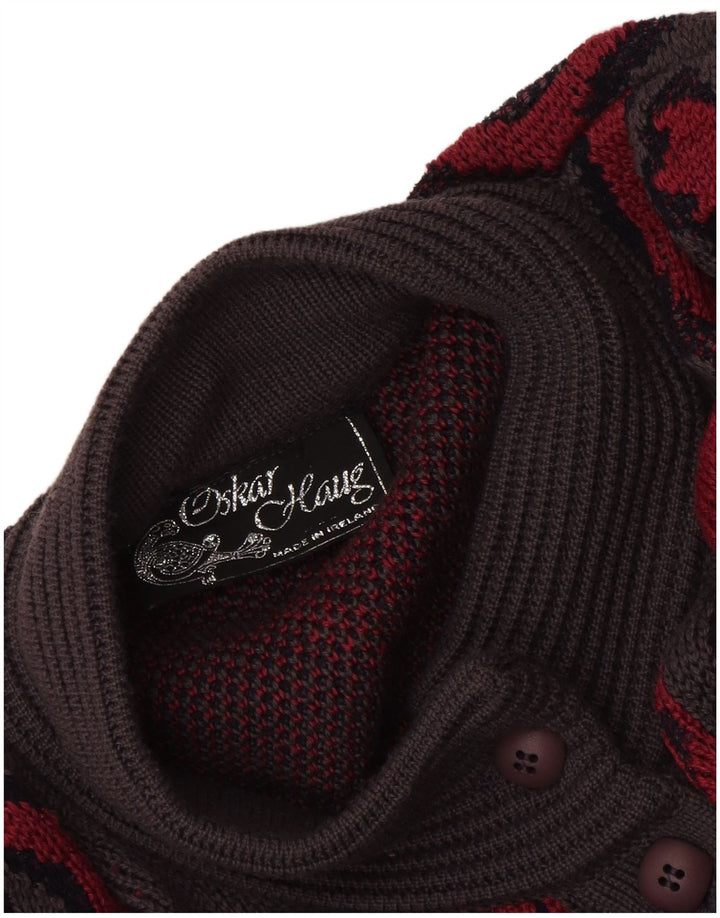 Oskar Haug Damen-Strickjacke in Übergröße, Gr. 16, groß, grau, geometrisch