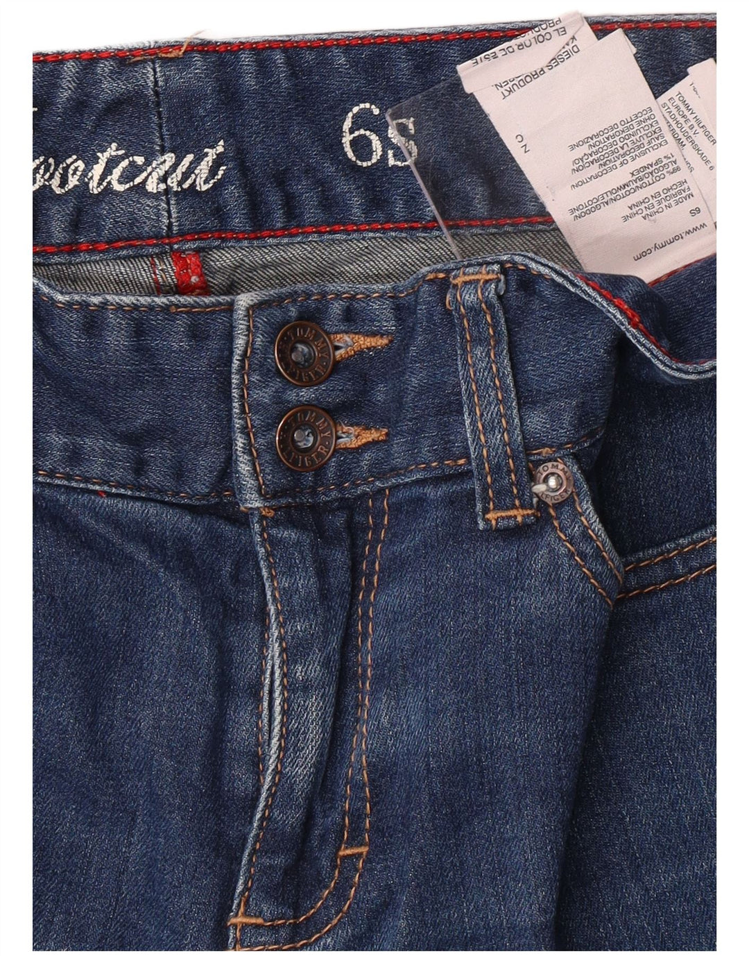 TOMMY HILFIGER Damen Bootcut Jeans US 6 Medium W30 L30 Blaue Baumwolle