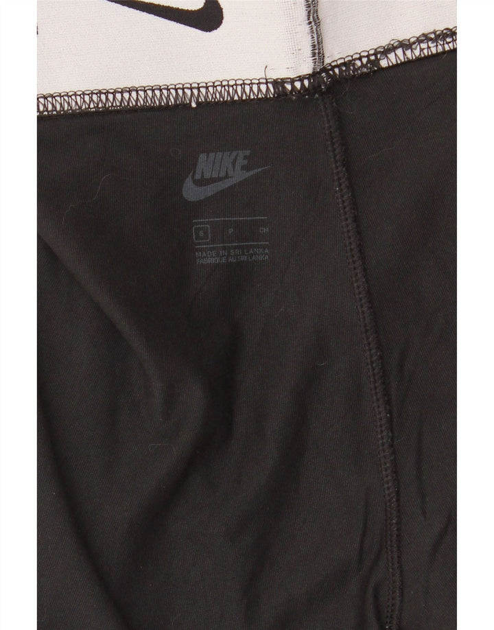 NIKE Damen Graphic Leggings UK 8 Small Schwarz