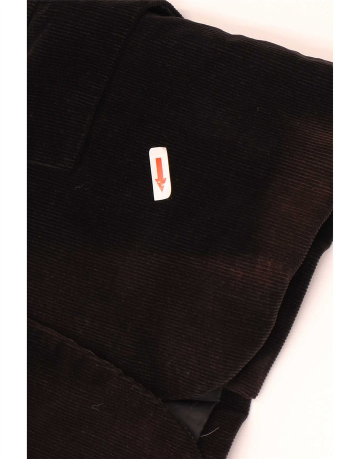 Zara Damen 2-Knopf-Blazer aus Cord, EU 42, große schwarze Baumwolle