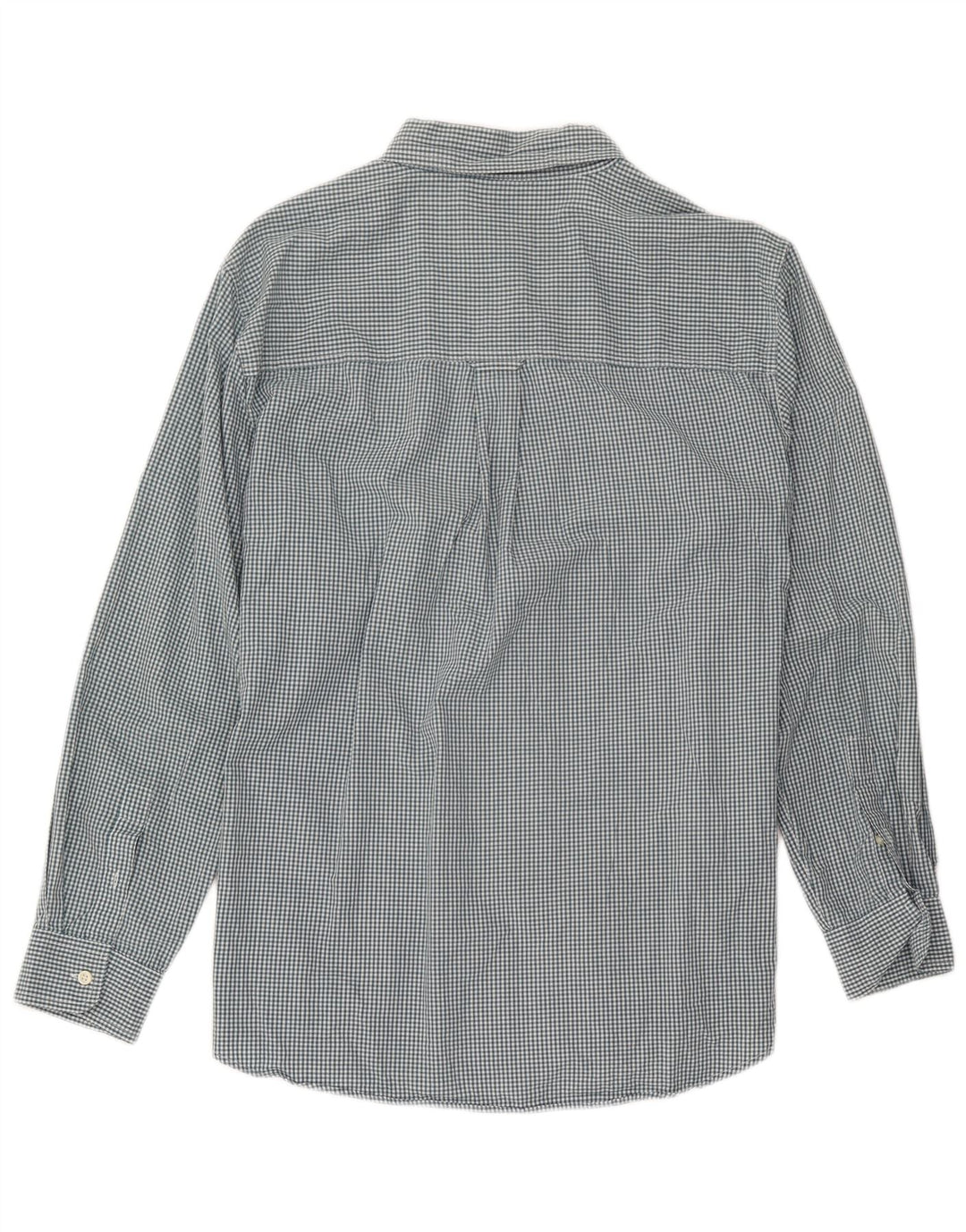 Chaps Herrenhemd, groß, grün, Gingham-Baumwolle